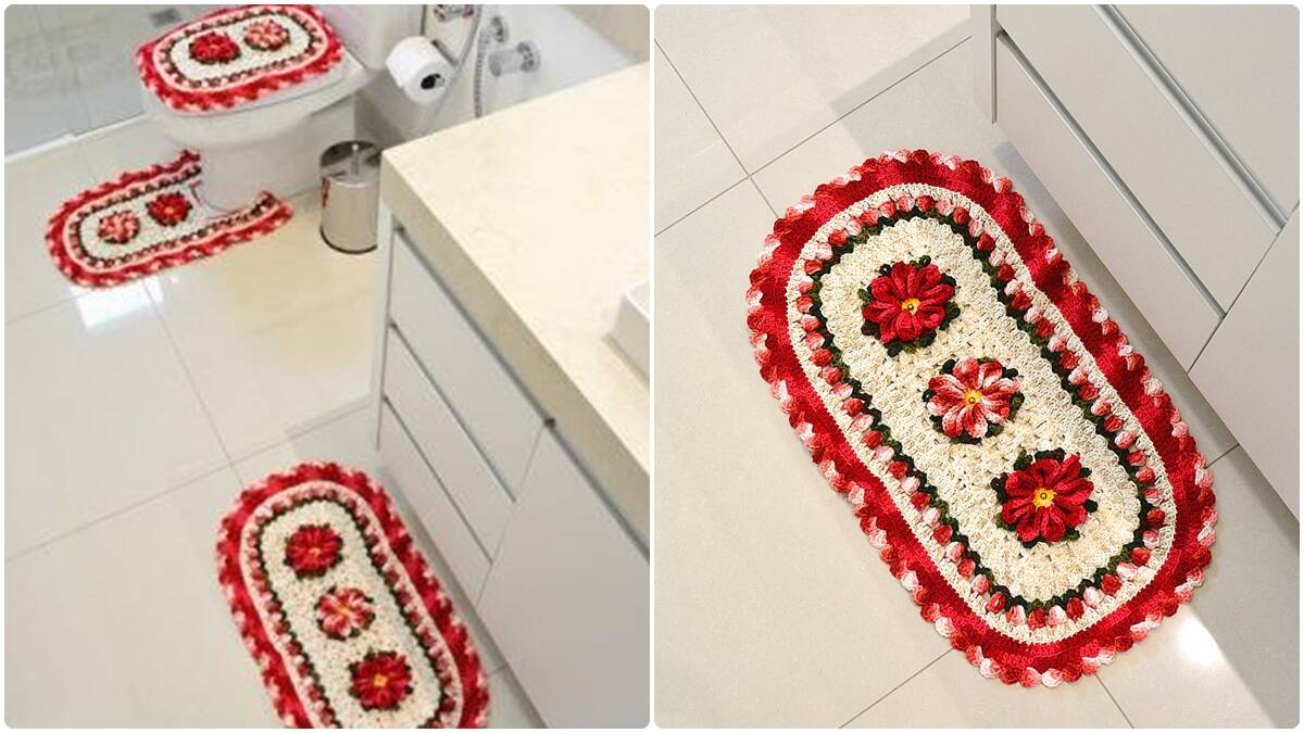 Conjunto de Banheiro em Crochê Premium: Charme e Elegância!