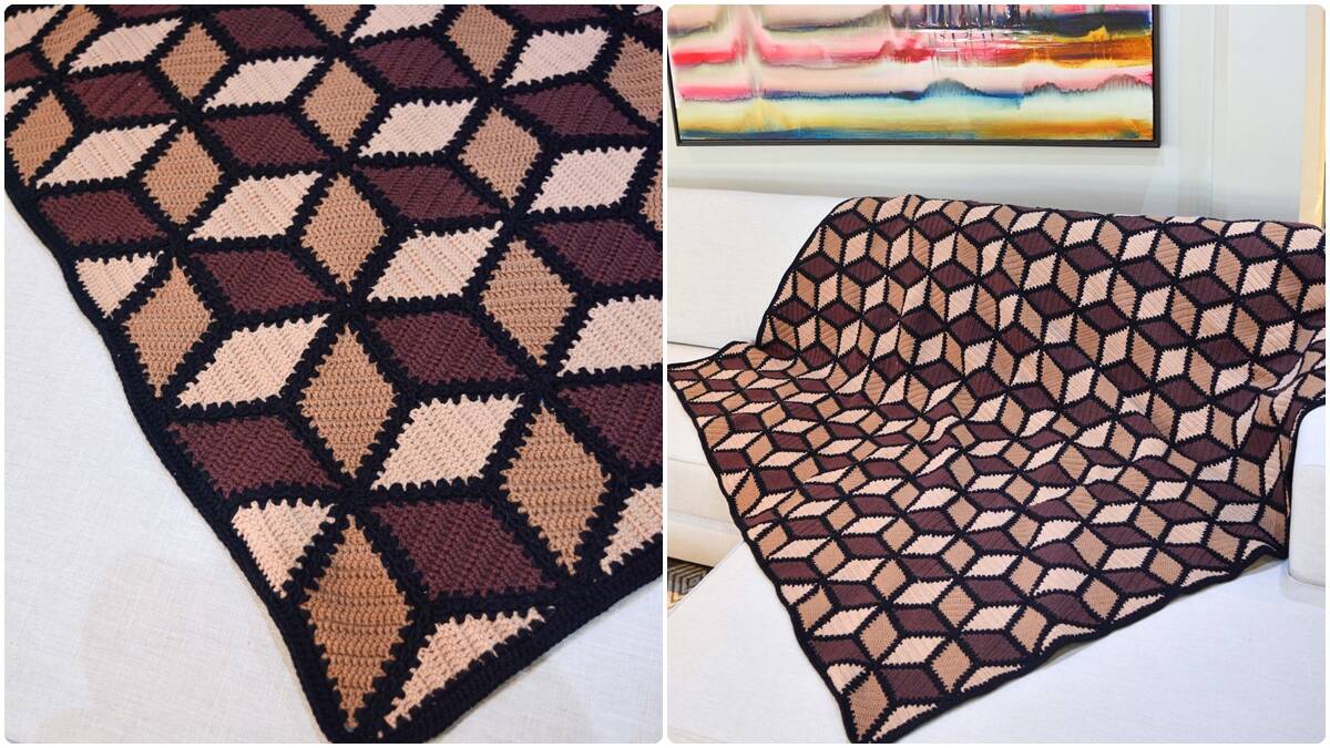 Manta de Crochê Cubos: Guia Completo para Iniciantes!