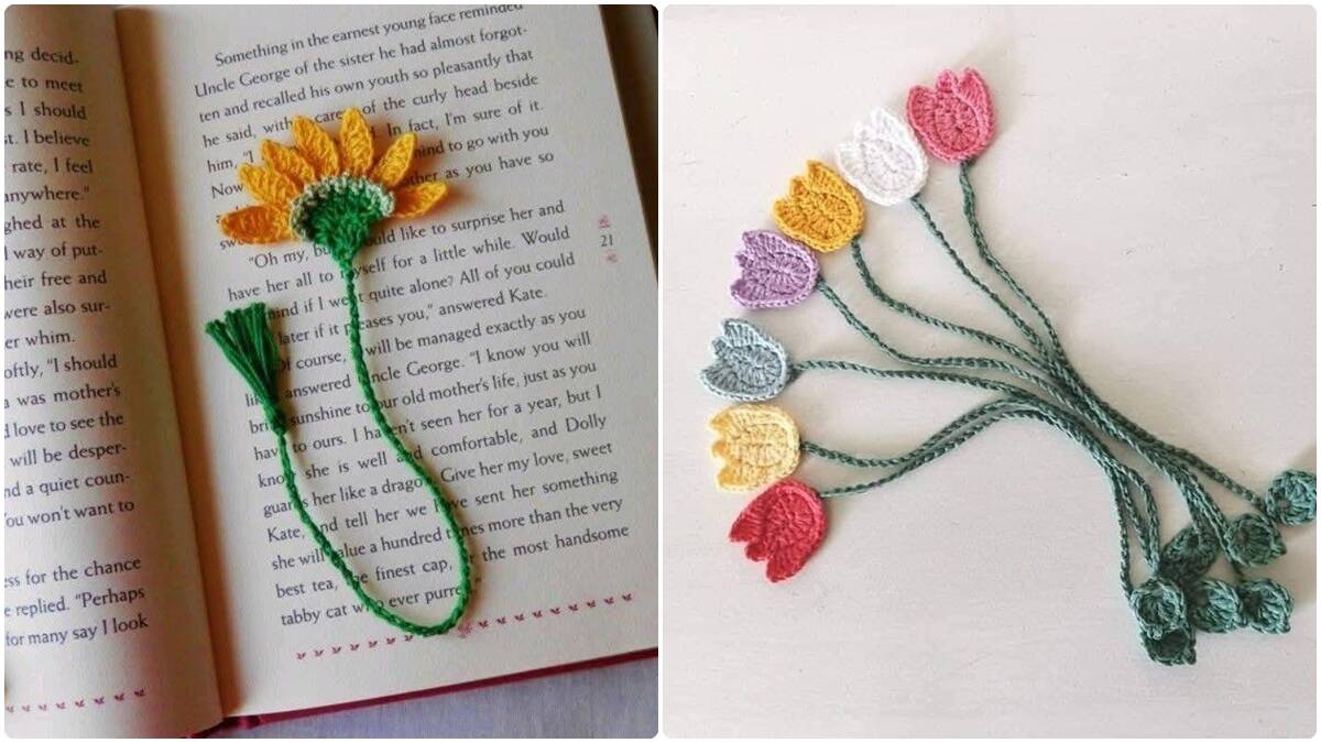 Marca Páginas em Crochê Floral: Criatividade e Charme na Leitura!