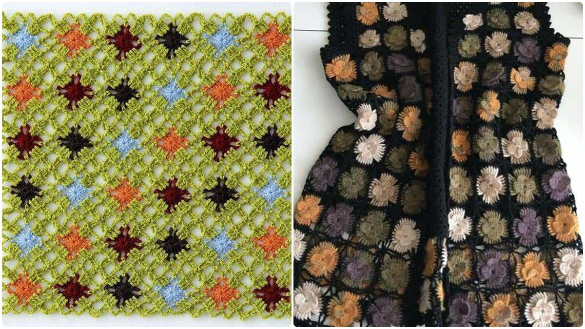 Mini Squares de Crochê Lindíssimos para Você Criar! Padrões Grátis!