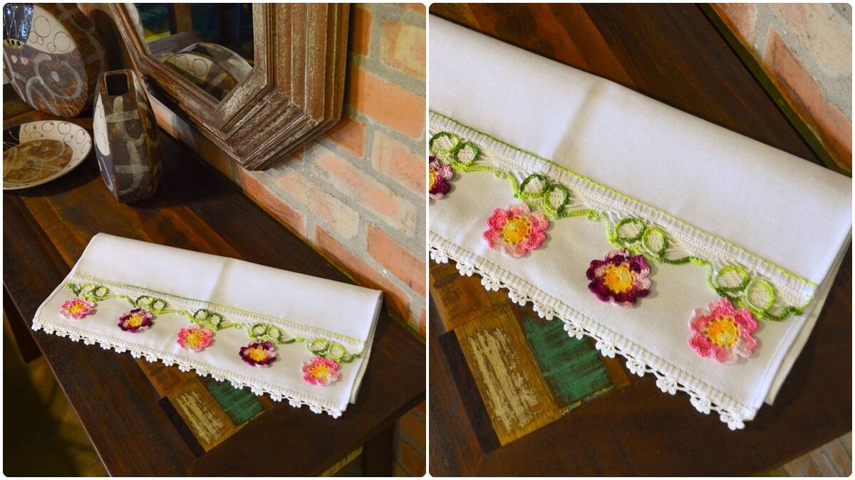 Pano de Prato em Crochê Floral: Guia Completo com Gráficos!