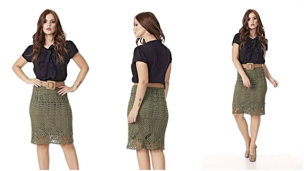 Saia de Crochê Musgo: Uma Peça Fofa e Elegante!