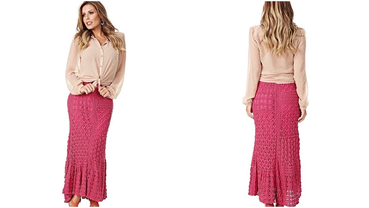 Saia de Crochê Verano: Uma Peça Elegante e Charmosa!