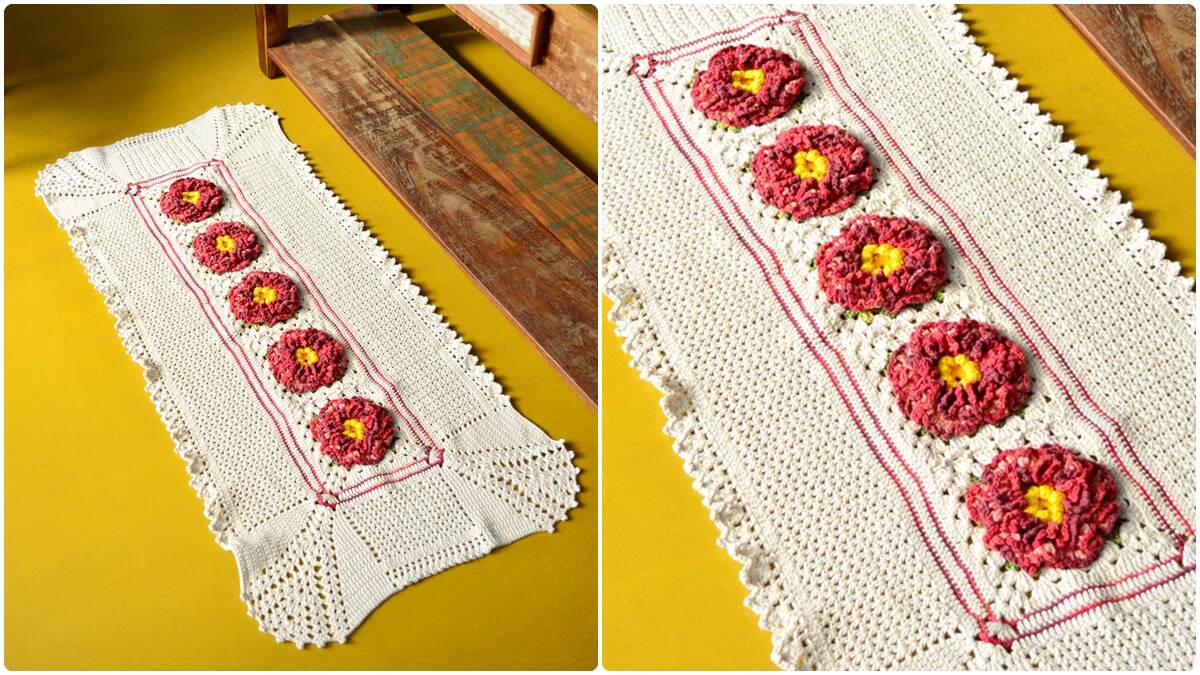 Tapete de Crochê Flor do Campo: Guia com Gráficos!