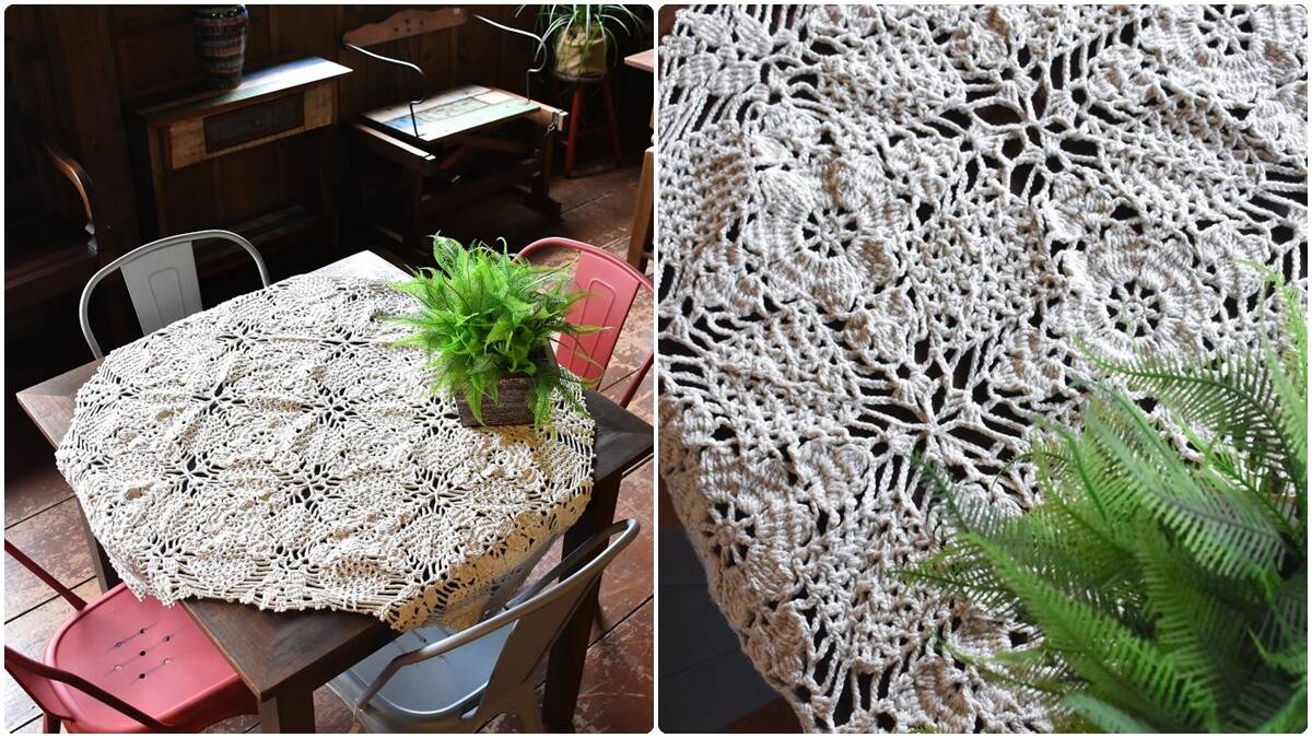 Toalha de Mesa em Crochê Jazz: Peça Simples e Charmosa!