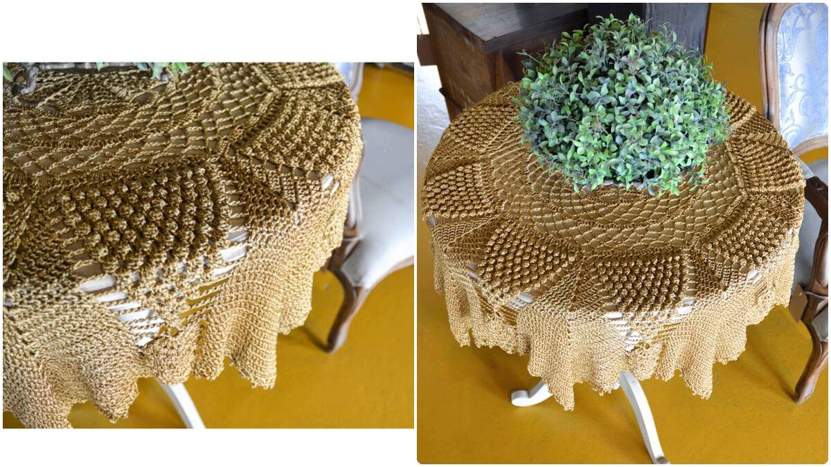 Toalha de Crochê Ouro: Aprenda a Fazer Esse Modelo Lindo!