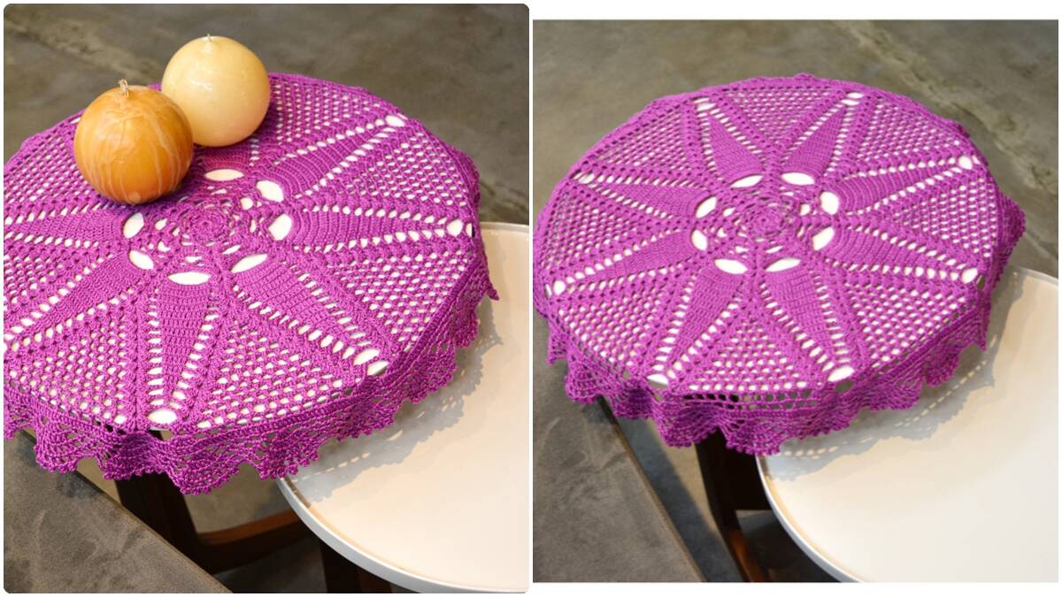 Toalha de Mesa em Crochê Aurora: Aprenda a Fazer a Sua!