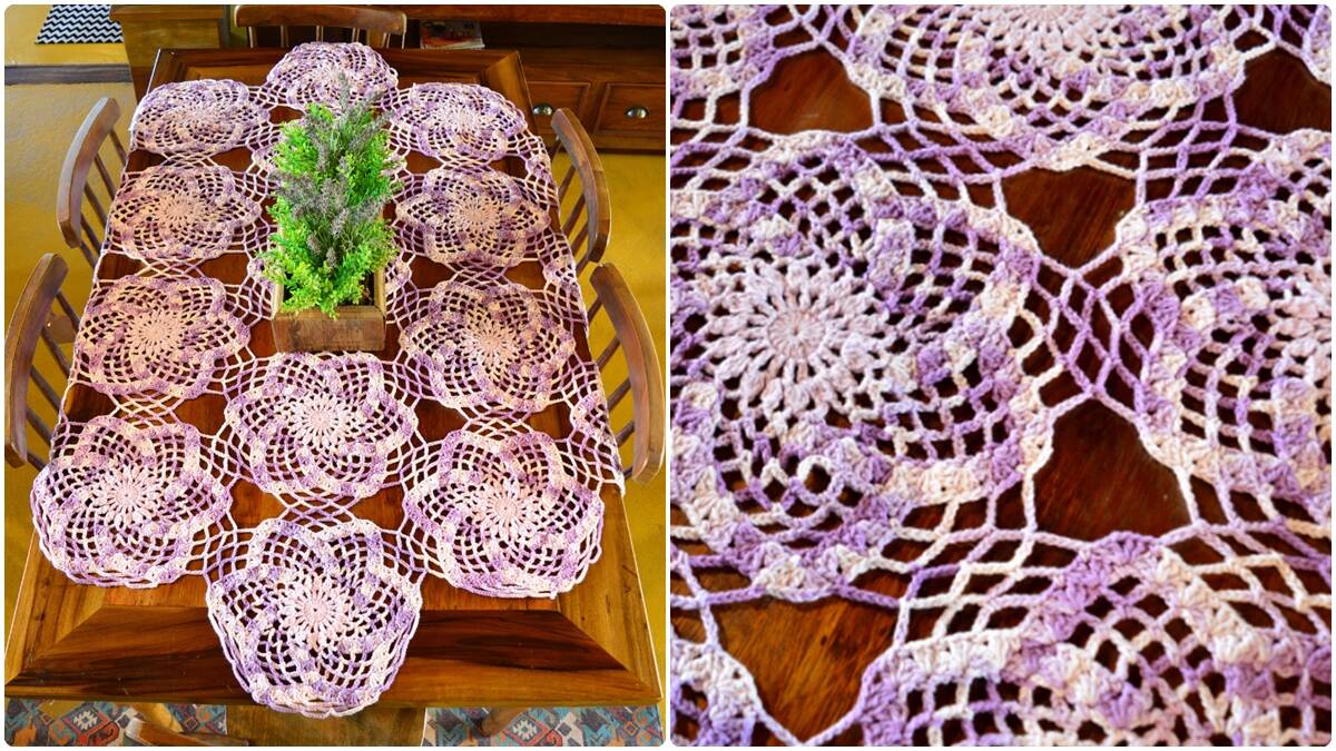 Toalha de Mesa em Crochê Hortênsia: Guia Completo e Gráficos!