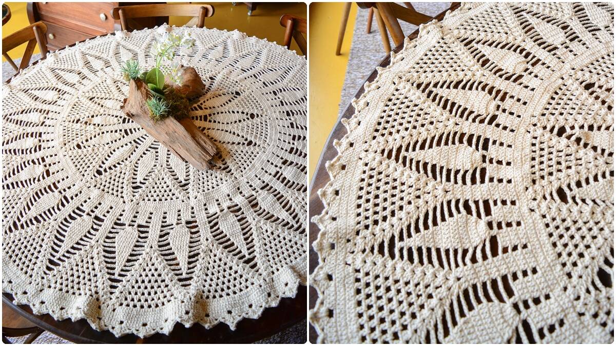 Toalha de Mesa em Crochê Redondo: Aprenda a Fazer a Sua!