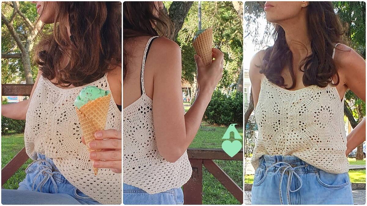Top de Crochê Girassol: Tendência Linda para Usar no Verão!