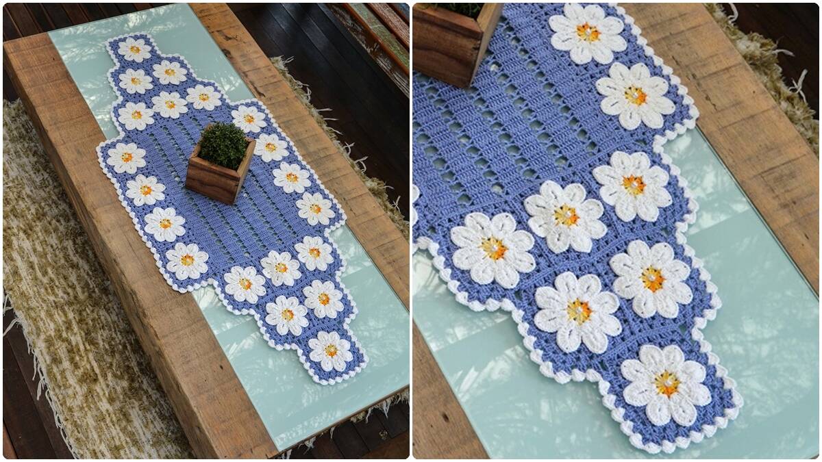 Trilho de Mesa em Crochê Margaridas: Guia Completo!