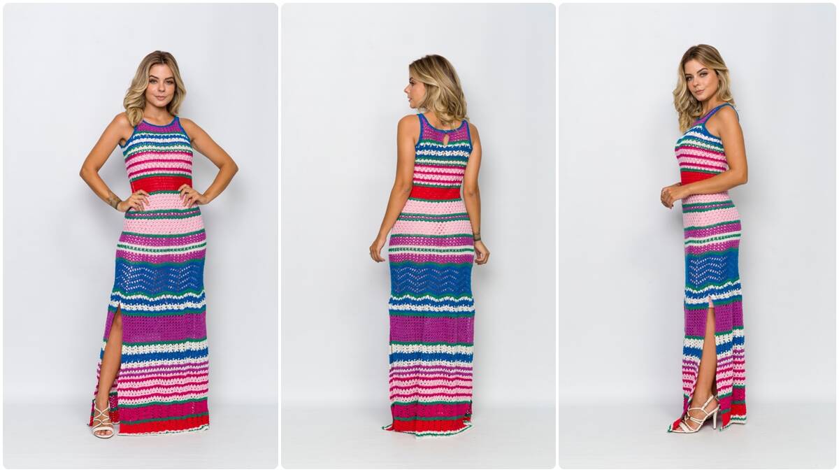Vestido de Crochê Íris: Arrase em Qualquer Ocasião!