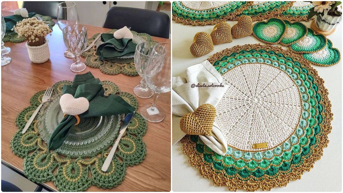 18 Sousplats de Crochê com Gráficos: Produtos Lindos e Elegantes!