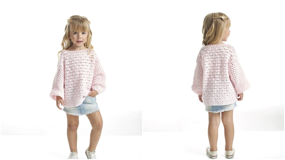 Blusa de Crochê Infantil Lara: Peça Fofa e Estilosa!