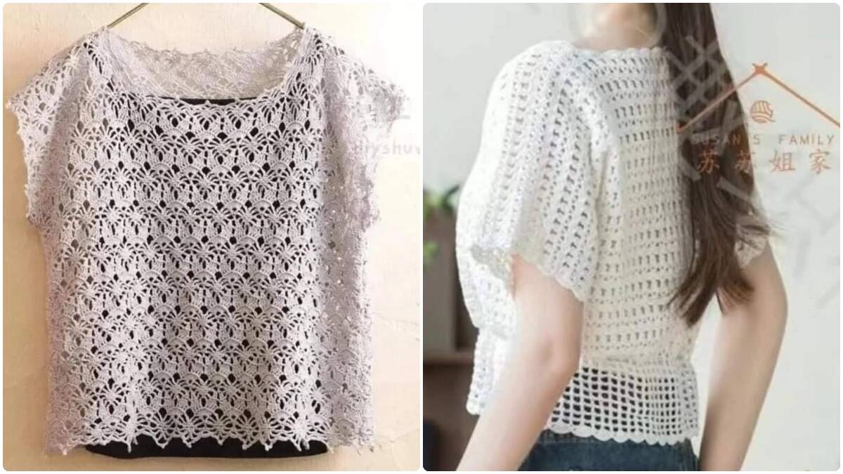 Blusas de Crochê: Peças Lindas, Versáteis, Sustentáveis e Fáceis de Fazer!