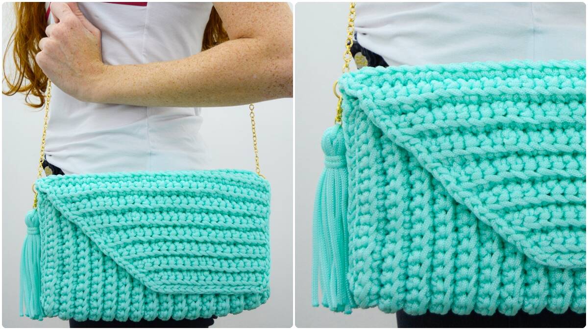 Bolsa de Crochê Verde: Modelo Lindo e Elegante!