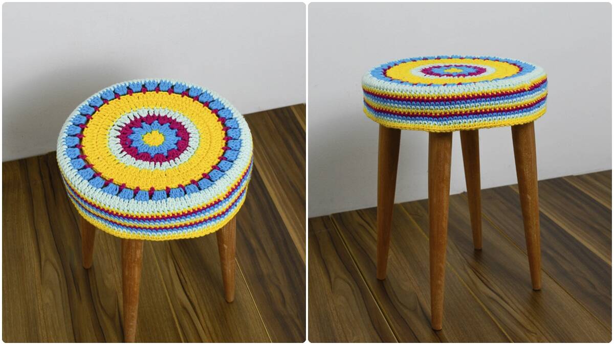 Capa de Banco em Crochê: Criatividade na Decoração!