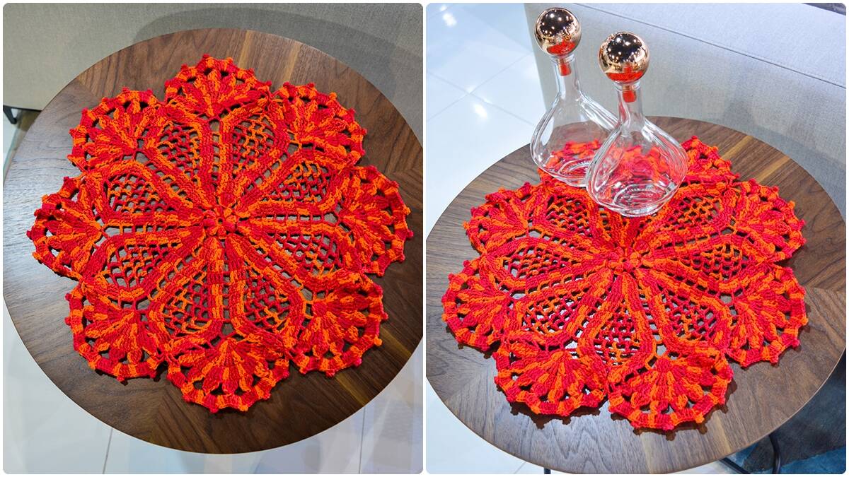 Centro de Mesa em Crochê Verão: Cores Quentes e Lindas!