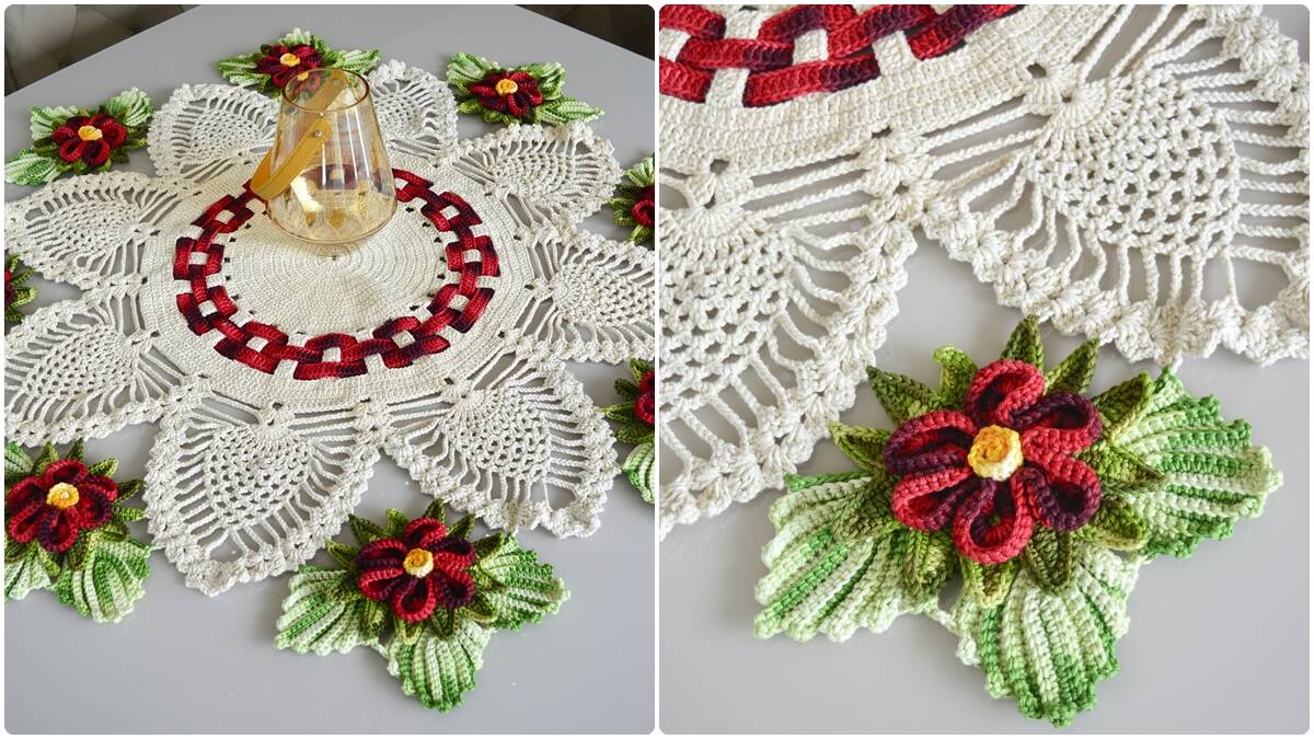 Centro de Mesa em Crochê Ambrosia: Decoração Elegante!