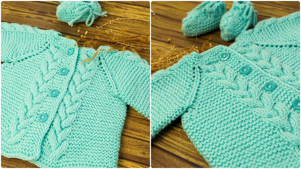 Conjunto de Tricô Infantil Oceano: Seu Bebê Mais Fofo!