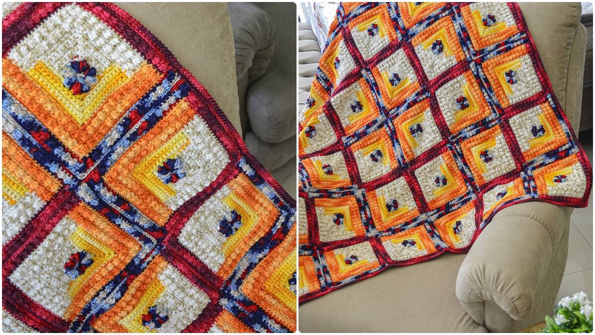Manta de Crochê Sherazade: Crie Conforto na Decoração!