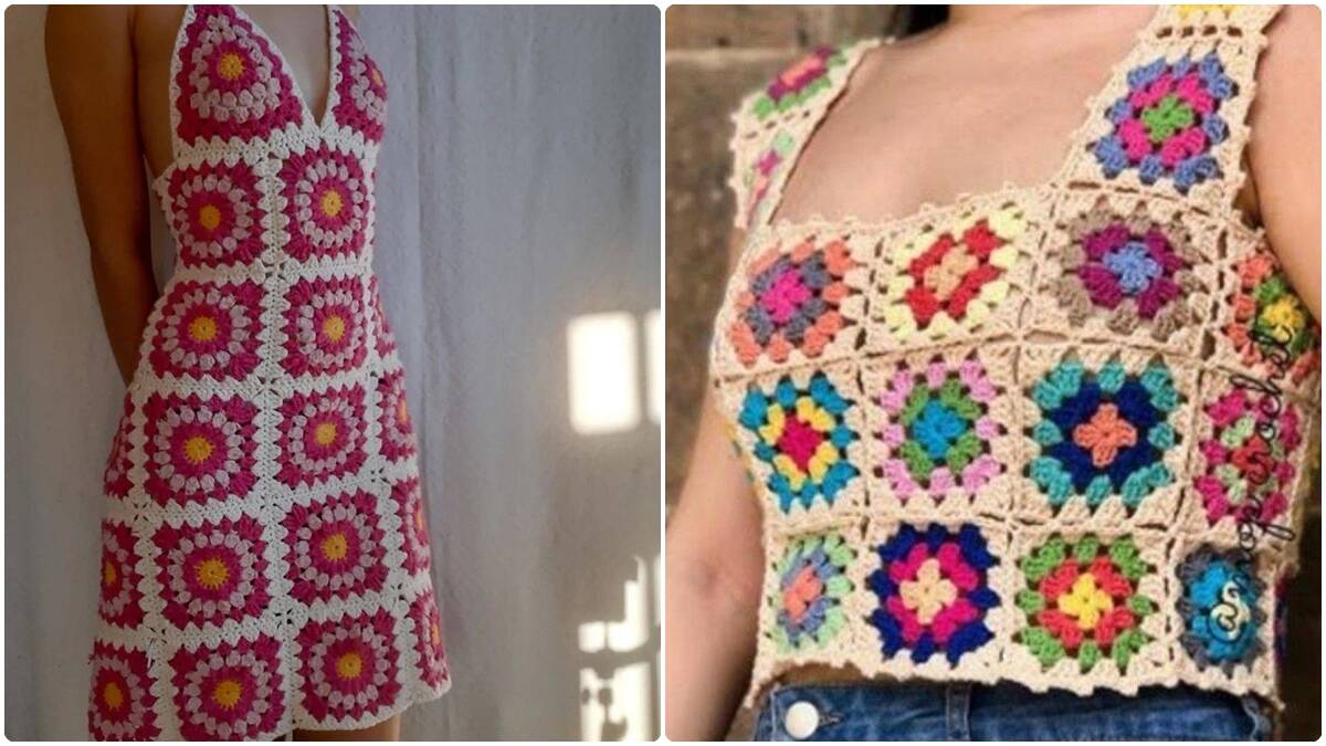 Transforme o Seu Vestuário com Projetos Lindos Usando Squares de Crochê!