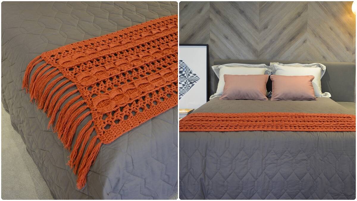 Peseira de Crochê Amber: Toque Vibrante e Elegante!