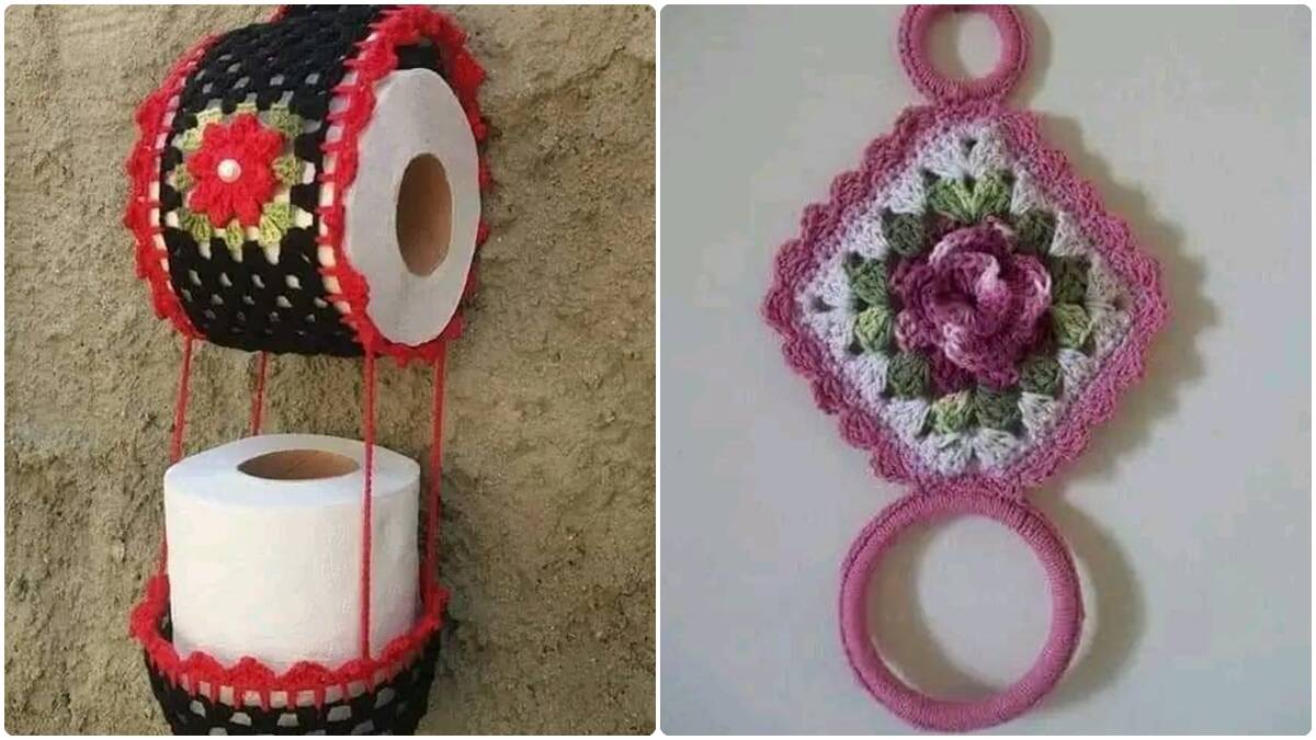 Porta Pano de Prato e Papel Higiênico de Crochê: Detalhes da Decoração!