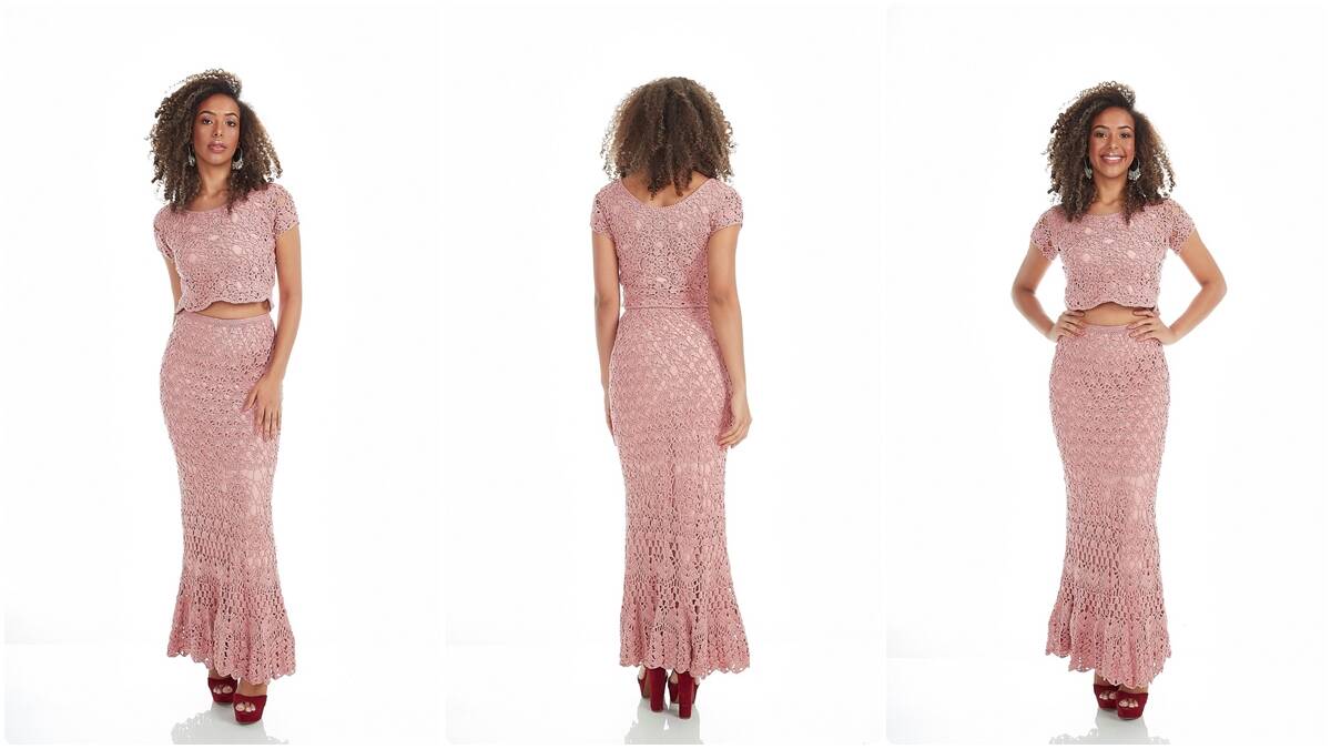 Saia de Crochê Rosa: Um Modelo Charmoso e Elegante!