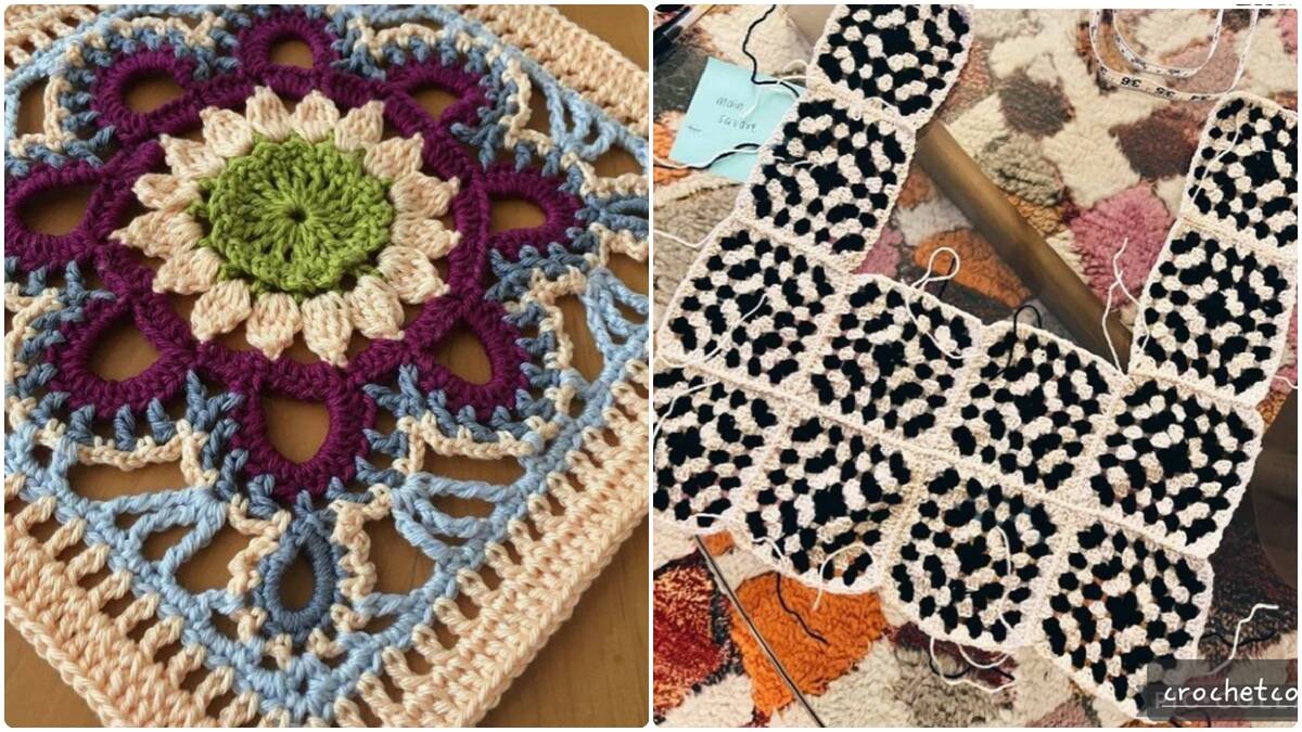 Squares de Crochê com Gráficos: Crie Roupas e Decoração com Facilidade!