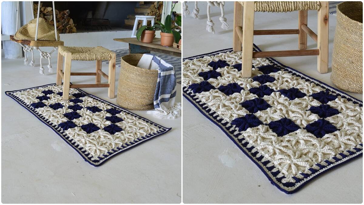 Tapete de Crochê Luau: Modelo Elegante para Sua Decoração!