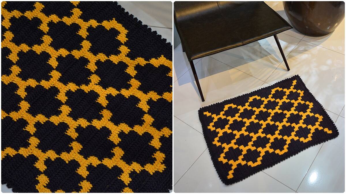 Tapete de Crochê Abelha: Elegância e Charme Artesanal!