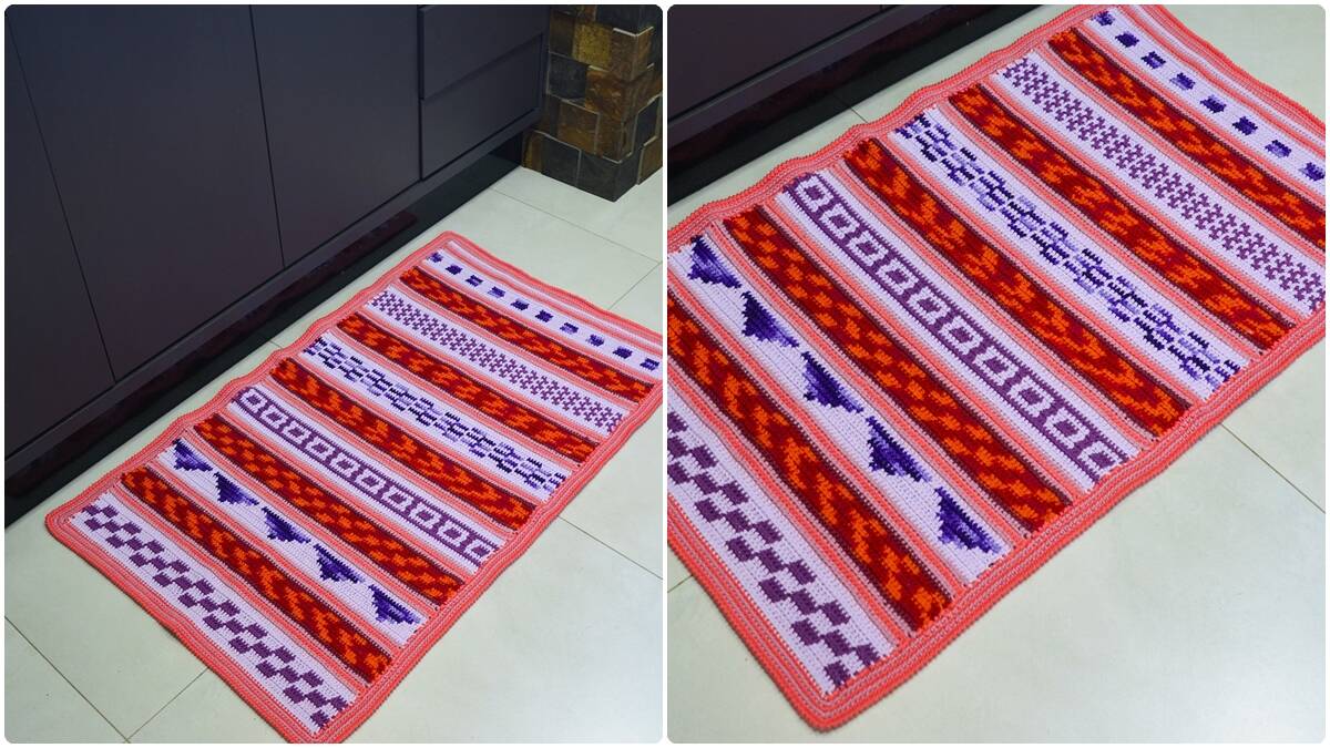 Tapete de Crochê Veludo Rosê: Decore Sua Casa com Crochê!