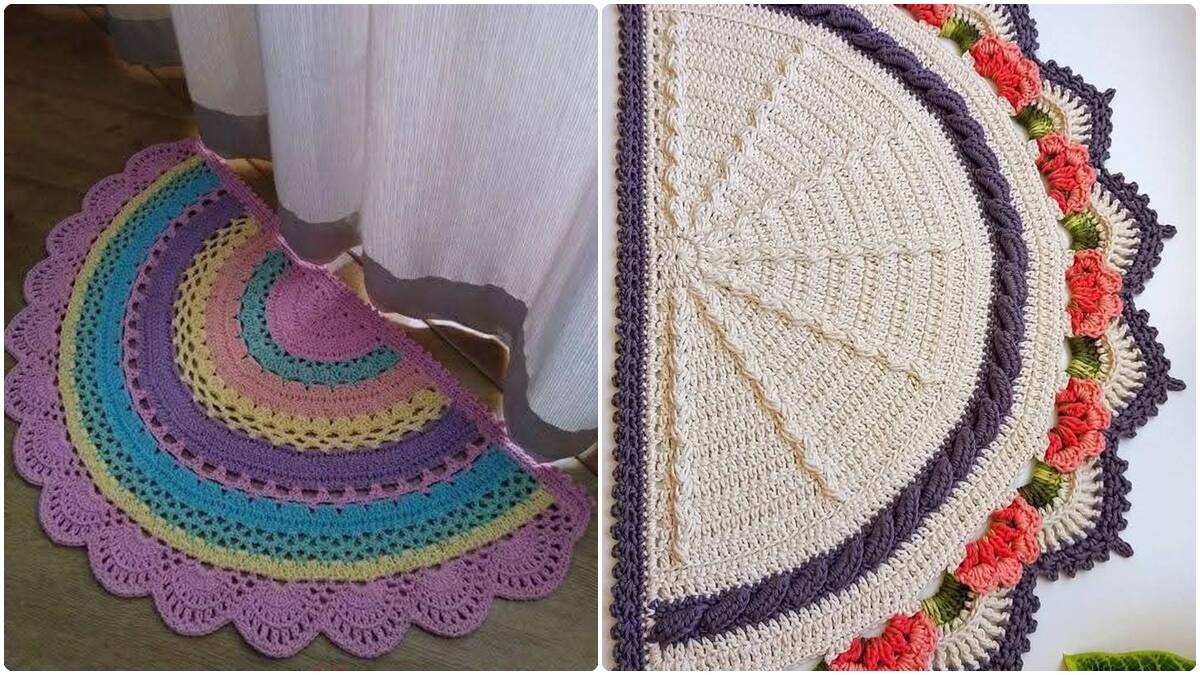 15 Tapetes de Crochê Meia Lua com Gráficos: Decoração Charmosa!