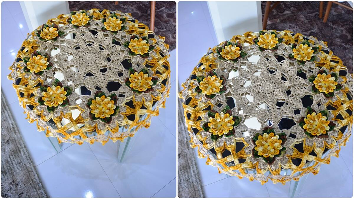 Toalha de Mesa em Crochê Porcelana: Elegância e Personalidade!