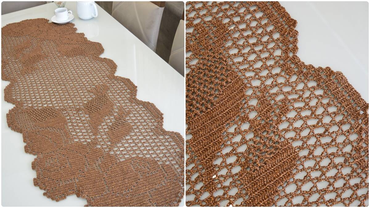 Trilho de Mesa em Crochê União: Uma Peça que Brilha!