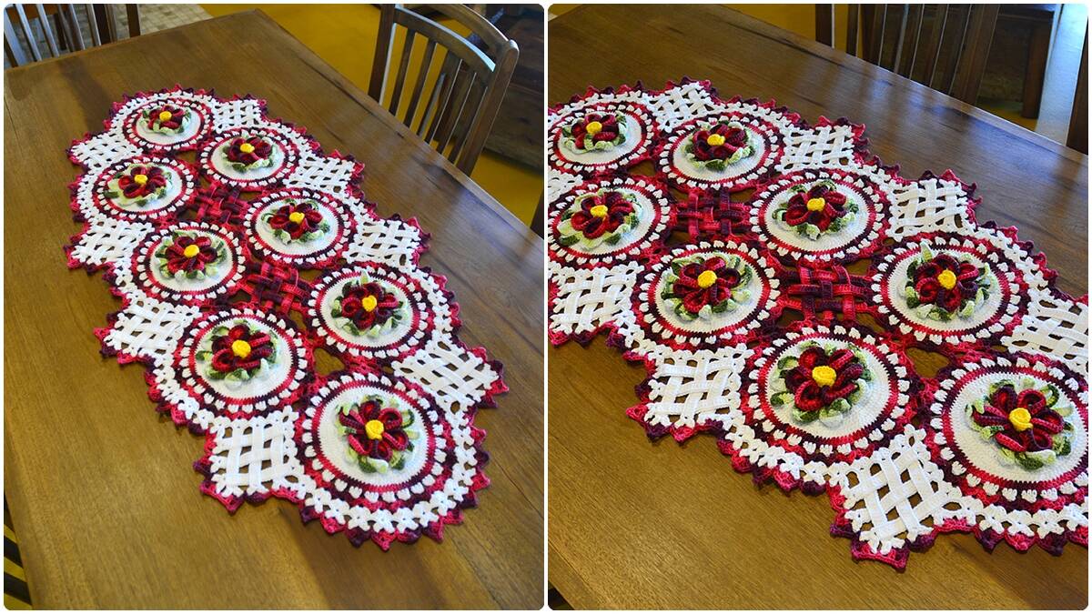 Trilho de Mesa em Crochê Valentino: Faça a Sua Peça Linda!