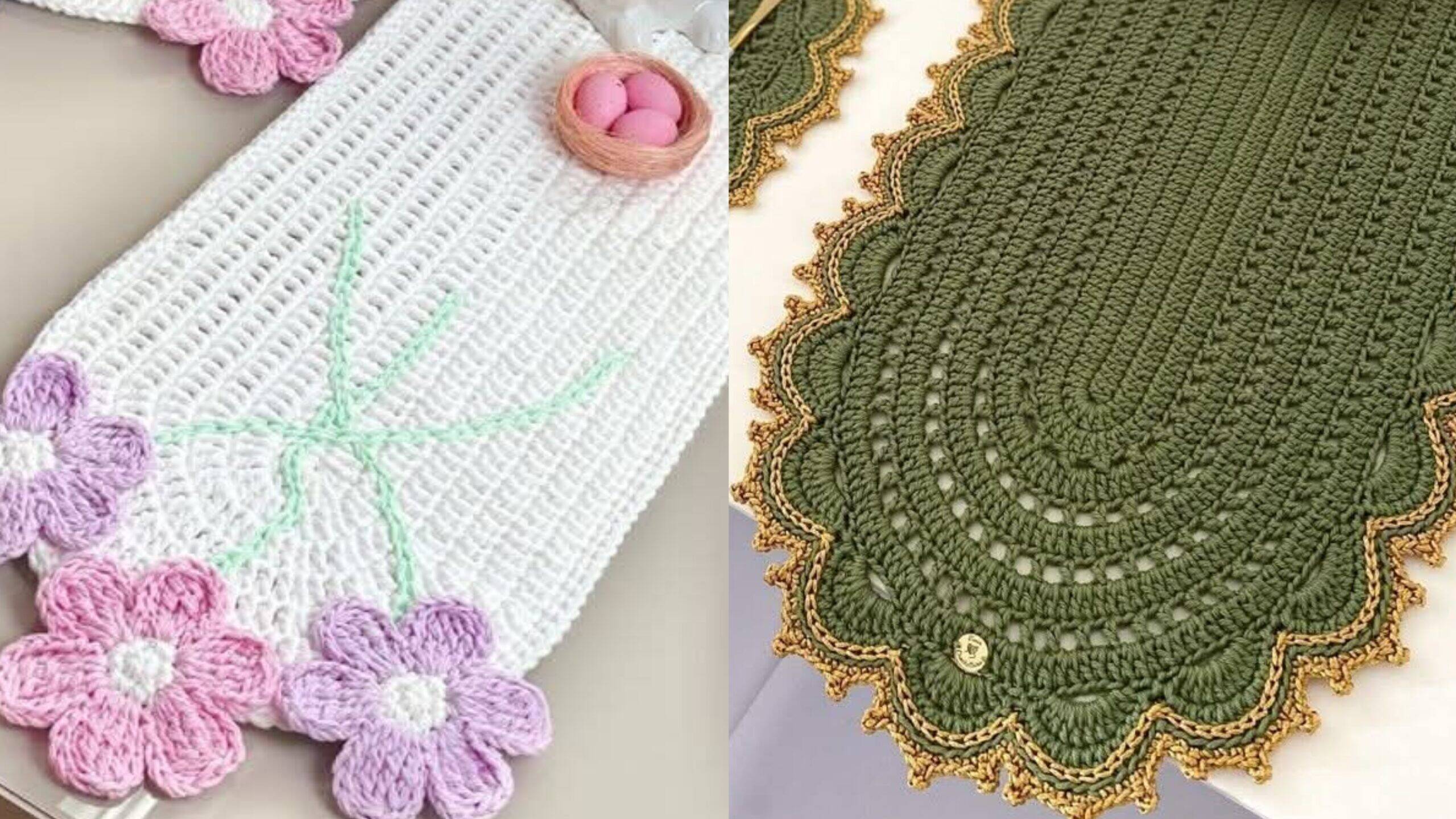 Caminhos de Mesa em Crochê de Luxo: Elegância e Sofisticação para Sua Decoração