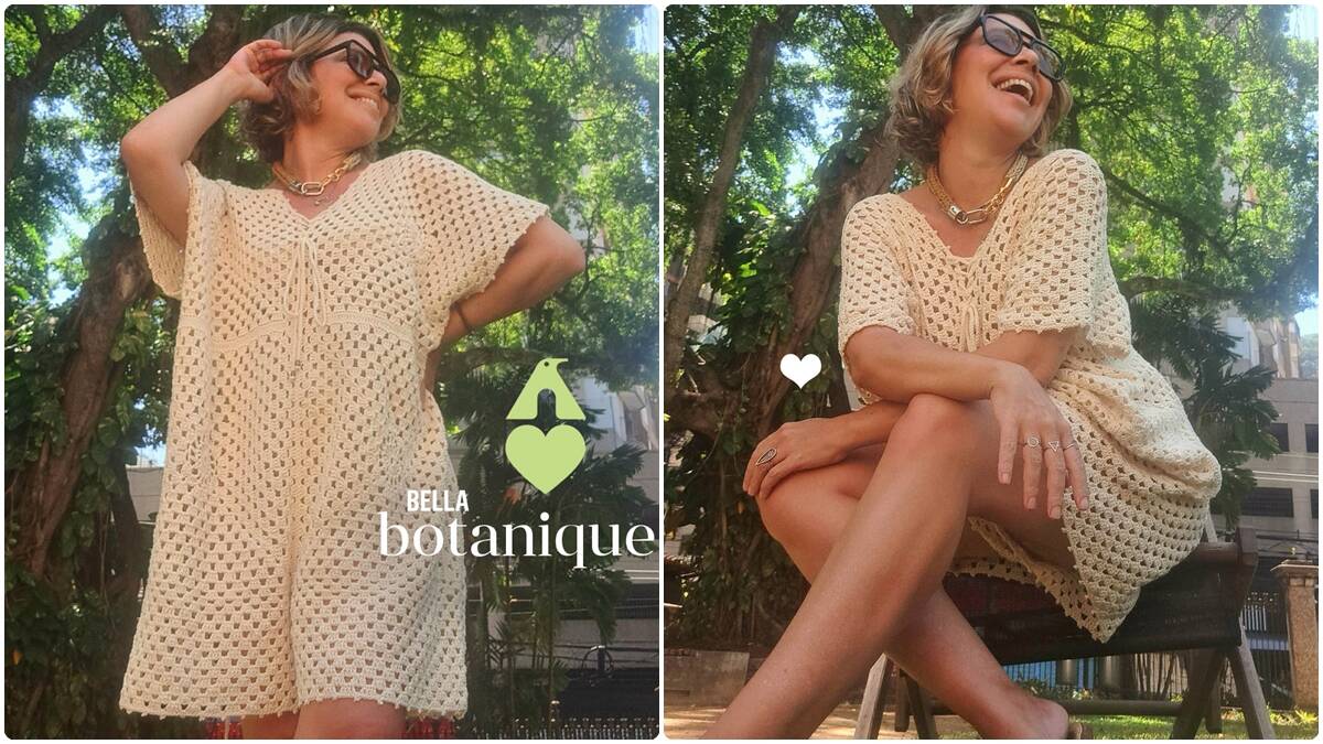 Macacão de Crochê Vitória: Uma Peça Feita com Granny Squares!