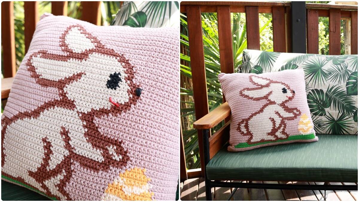 Almofada de Crochê Coelho: Se Encante Com Essa Peça Fofa!