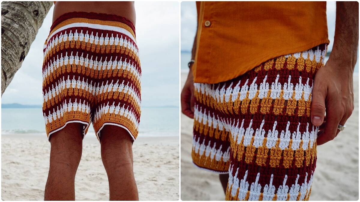 Bermuda de Crochê Masculina: Um Presente Lindo e Confortável!