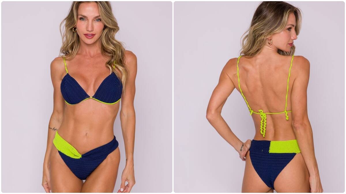 Biquíni de Crochê Marinho: Modelo Lindo para o Verão!