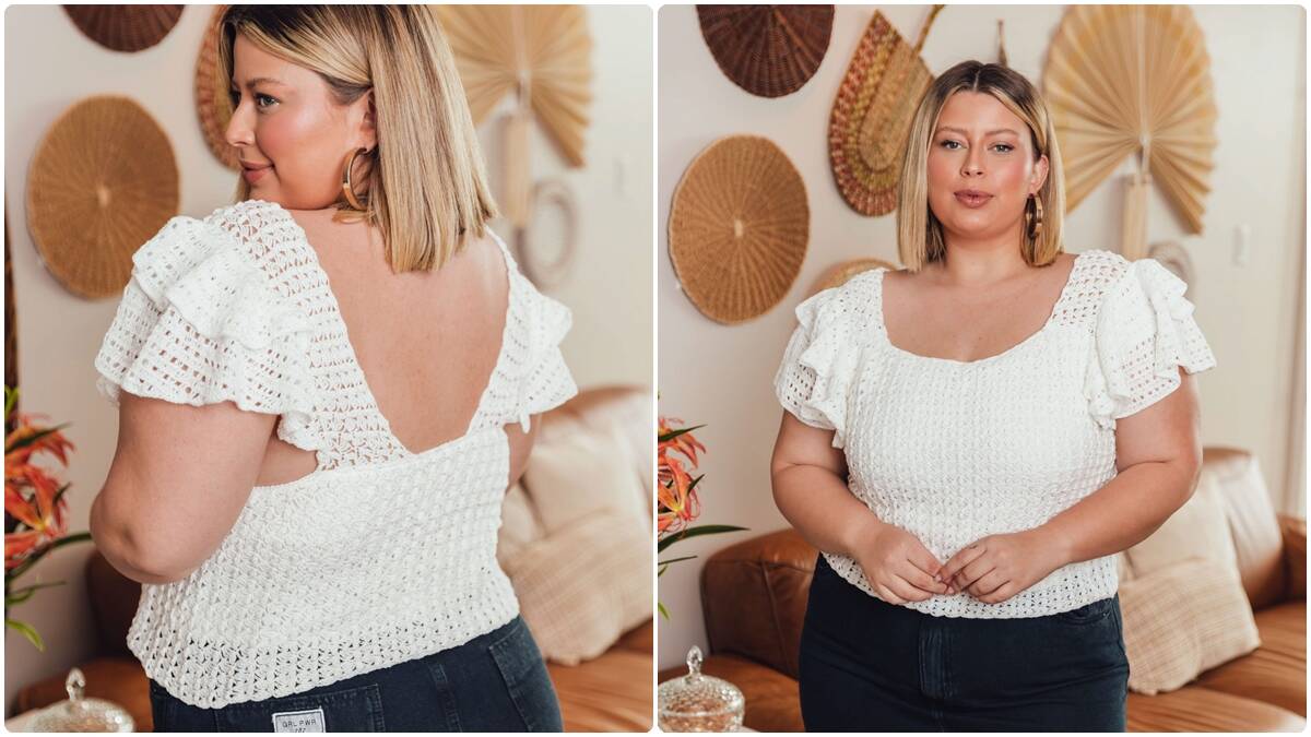 Blusa de Crochê com Babados: A Peça Perfeita para Você!