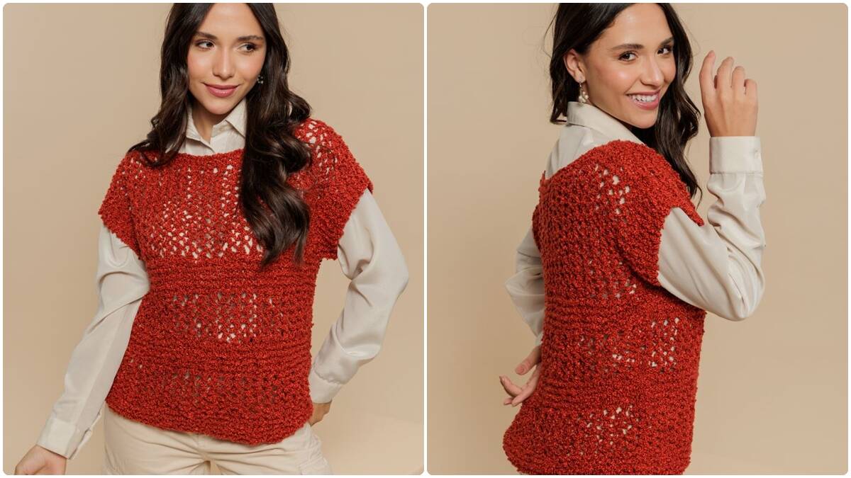 Blusa de Tricô Abraço: Um Modelo Lindo para Seu Look!