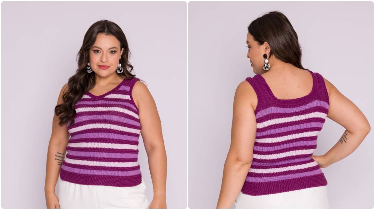 Blusa de Tricô Uva: Um Modelo Charmoso e Fácil de Fazer!