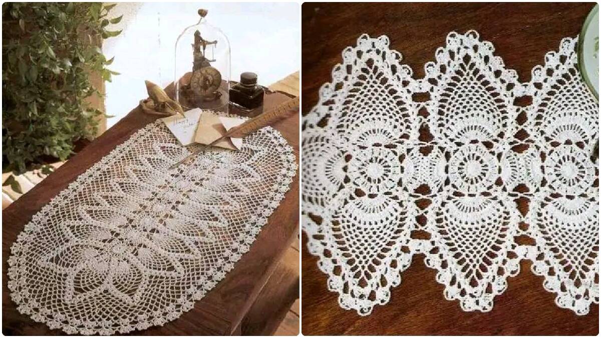 Elegância na Sua Mesa com Caminhos de mesa em Crochê de Luxo!