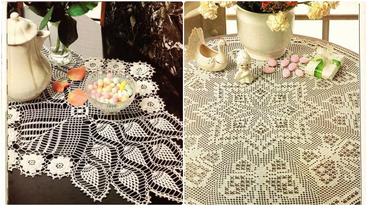 Caminhos de Mesa e Centros de Mesa em Crochê para a sua Decoração!