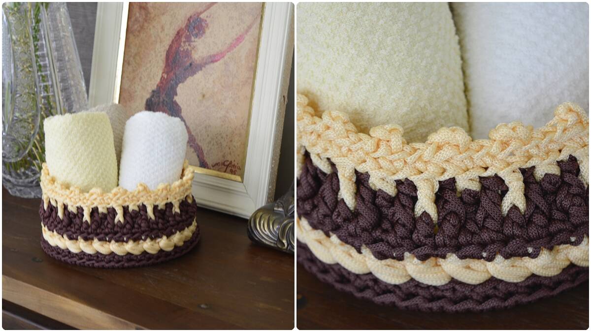 Cesto de Crochê Colonial: Decore Sua Casa com Artesanato!