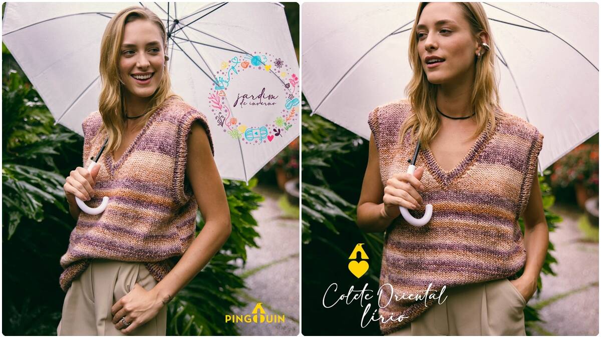 Colete em Tricô Oriental: Crie Esse Modelo Charmoso e Lindo!