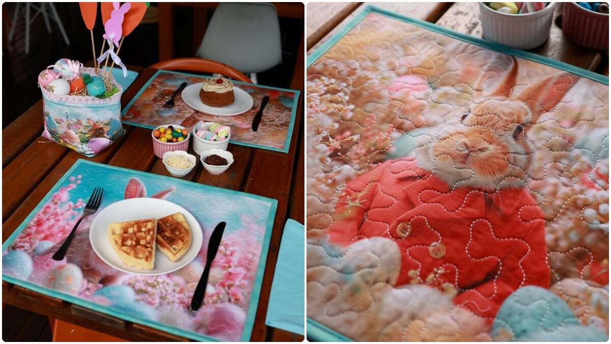 Jogo Americano em Patchwork de Páscoa: Decore sua Mesa!